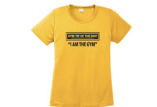 Load image into Gallery viewer, Short sleeve t-shirt in yellow with I AM THE GYM text
