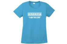 Load image into Gallery viewer, Short sleeve t-shirt in lightblue with I AM THE GYM text
